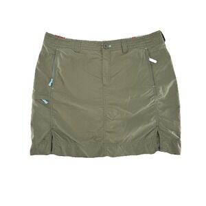 Eddie Bauer Green Skort‎ Skirt Under Shorts Outdoor Size 12 Gorpcore Utility Y2K